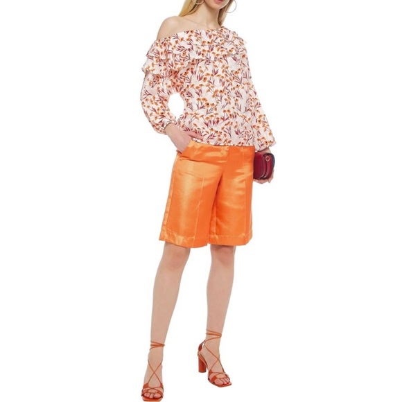 NEW MAJE CREAM FLORAL PRINT ONE-SHOULDER TOP - Picture 8 of 8